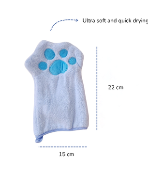 Glove Microfiber Towel for Pets