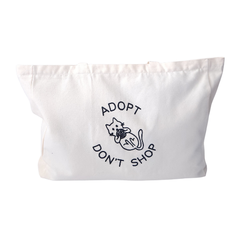 XL Tote Bag - Adopt Don't Shop