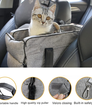 Car Armrest Booster Seat for Cats & Small Dogs | Pet Travel Seat