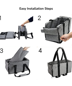 Car Armrest Booster Seat for Cats & Small Dogs | Pet Travel Seat
