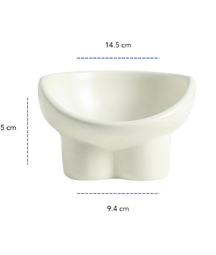 Ceramic Raised Bowl for Cats