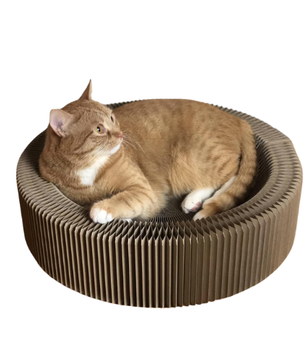 large cat bed accordion cardboard