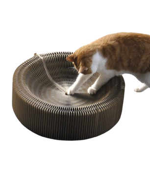 large cat bed accordion cardboard